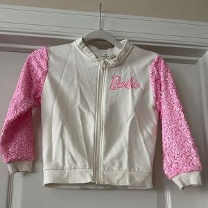 H&M White and Pink Sequin Kids Jacket